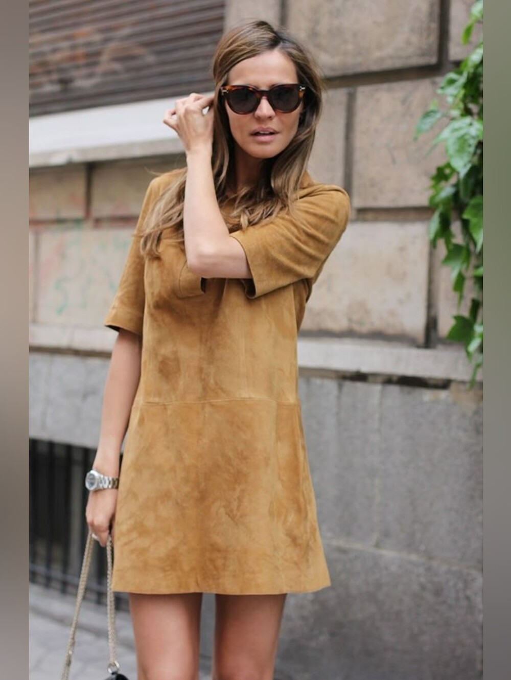 Zara Suede Shift Dress